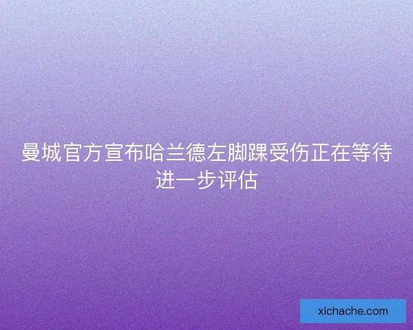 曼城官方宣布哈兰德左脚踝受伤正在等待进一步评估